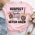 custom t-shirt, custom printing, coffee lover, seven brew, pink