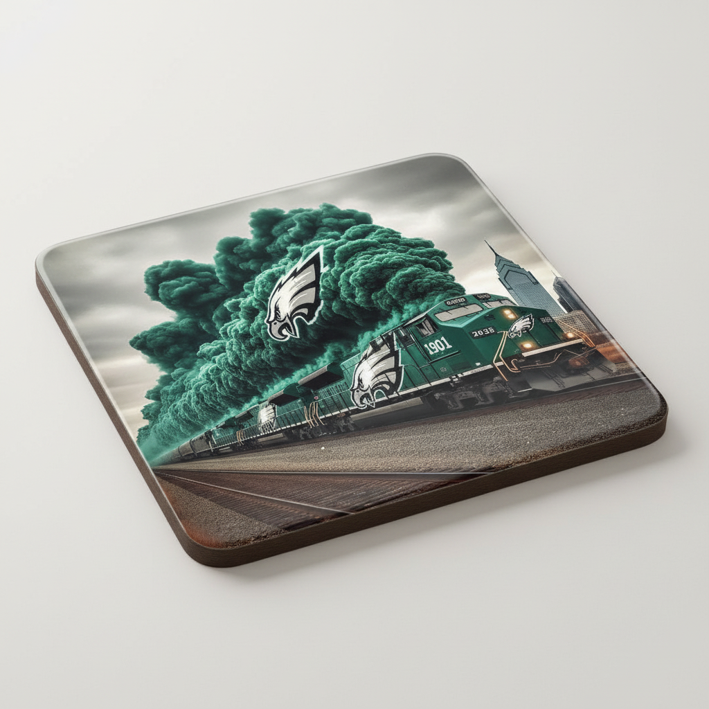 Eagles ceramic coaster, football, NFL, sports