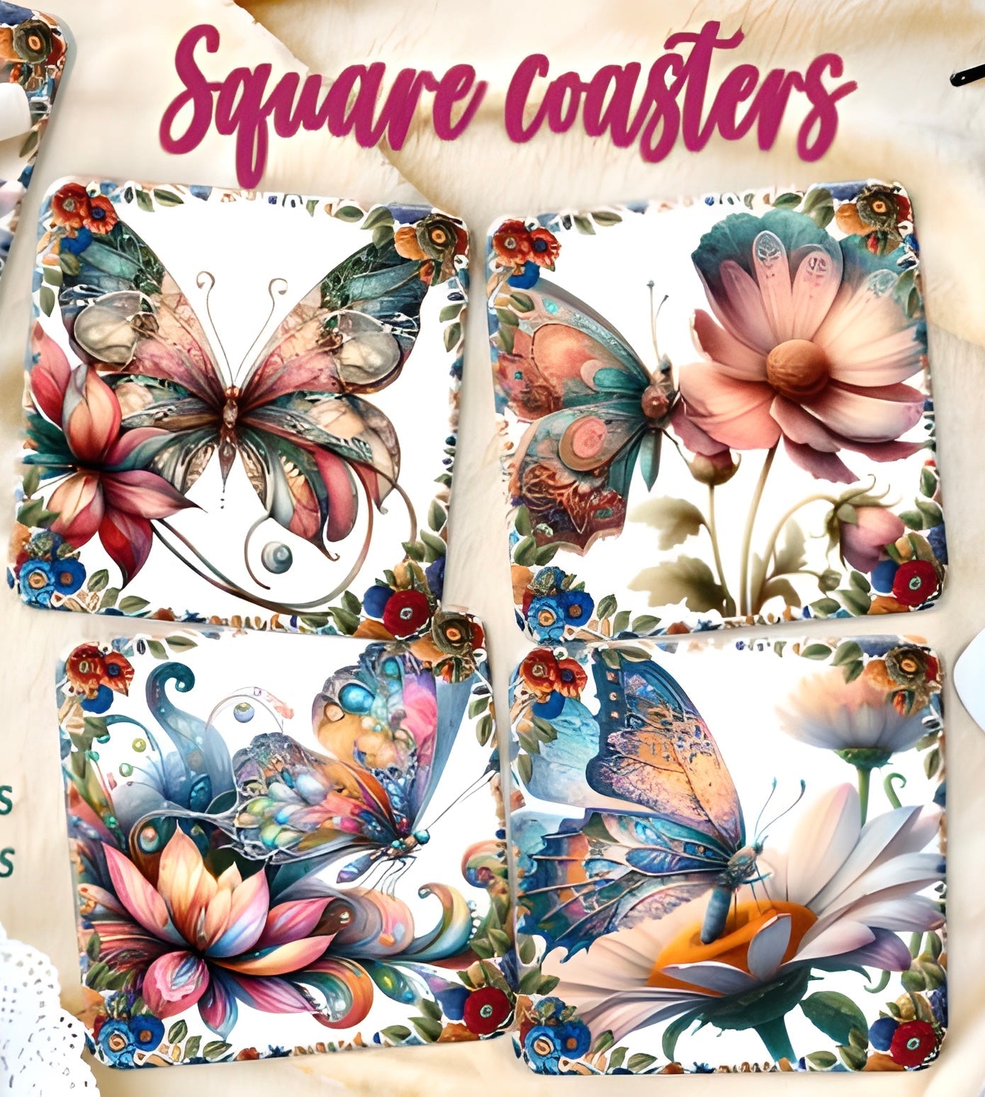 Personalized Ceramic Coasters - ABigBdesignz